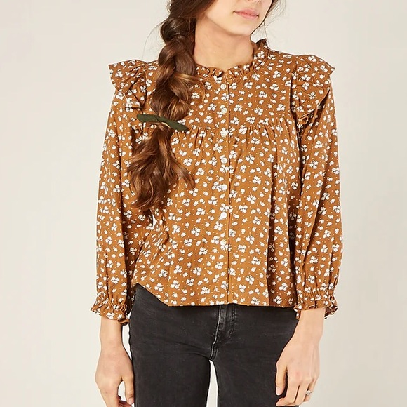 Rylee + Cru Ditsy Roony blouse sz medium - Picture 10 of 10